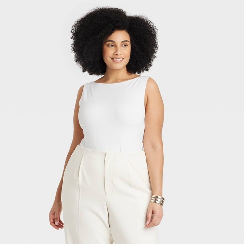Women's Compression Bodysuit - A New Day™ White Xxl : Target