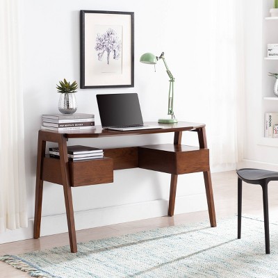 Wennan Modern Faux Marble Desk Black/White - Aiden Lane