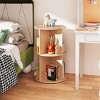 KTMBDW 360° Rotating Bookshelf, 2 Tier Kids Small Corner Bookcase with a Footprint, Free Standing Bookshelf for Kids, Open Bookshelves for Bedroom - 3 of 4