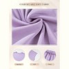 Women’s 2 Piece Pajama Lounge Set with Oversized Top and Drawstring Shorts for Sleepwear Purple XL - 4 of 4
