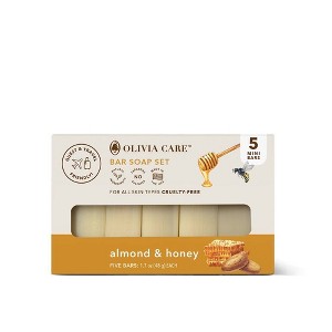 Olivia Care Travel Almond Honey Bar Soaps - 1.7oz/5ct - 1 of 3