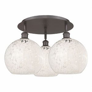 White Mouchette - 3 Light Flush Mount In Modern Style-12.75 Inches Tall and 21.75 Inches Wide - 1 of 1