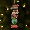 Kurt Adler Resin Ornament for Christmas Tree, World with Signs - 3 of 3