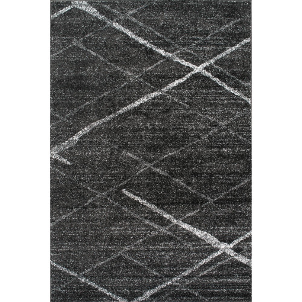 6'x6' Thigpen Area Rug Dark Gray - nuLOOM