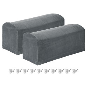 Unique Bargains Non Slip Scratch Resistant Soft Armchair Slipcovers with Twist Pins - 1 of 4