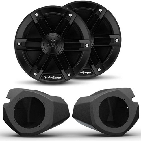 Rockford Fosgate M0-65B 6.5” Marine 2-Way System with RZR14-FSE 6.5" Front Speaker Enclosures Compatible With Select 14+ RZR Models - image 1 of 4