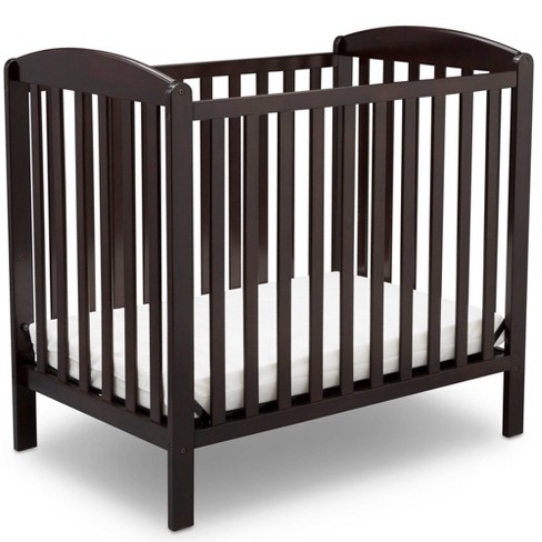 Delta Children Emery Mini Convertible Baby Crib With Mattress Dark Chocolate Target