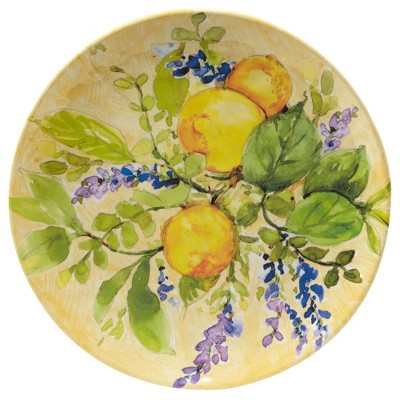 Lemon Zest Yellow and Green Melamine Oval Platter Set