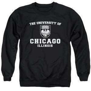 University of Chicago Official Circle Logo Adult Crewneck Sweatshirt, Black - 1 of 4