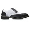 Santimon Mens Lace Up Dress Shoes Modern Formal Business Wingtip Oxford Derby Black & White - 4 of 4