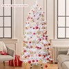 Tangkula 7 FT Pre-lit Artificial Xmas Tree with Wheels Mobile Christmas Tree with 1880 PE PVC Branch Tips 900 Warm White LED Lights - 3 of 4