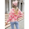 Women's Valentine's Day Heart Jacquard Knit Sweater - fashionworks - 4 of 4