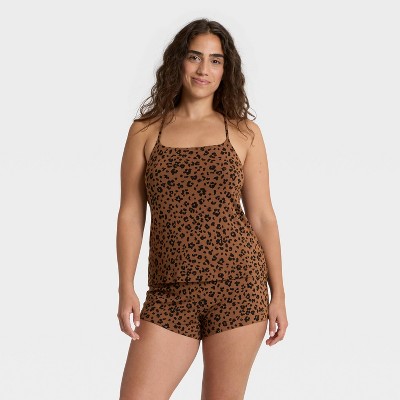 Women's Cloud Knit Tank Top and Shorts Pajama Set - Auden™