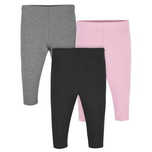Gerber Infant & Toddler Girls Premium Leggings, 3-Pack - 1 of 4