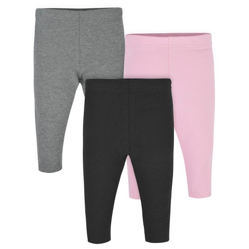 Gerber Baby And Toddler Girls' Premium Leggings - Pink & Black