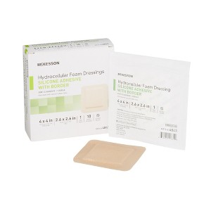 McKesson Adhesive Silicone Foam Dressing With Border Sterile - 1 of 4