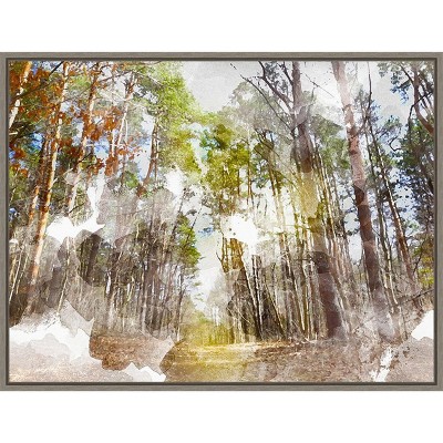 Amanti Art Forest Road I by Chamira Young Canvas Wall Art Print Framed 24 x 18-in.