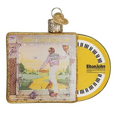 Old World Christmas 3.0 Inch Yellow Brick Road Album Cover Elton Goodbye Tree Ornaments