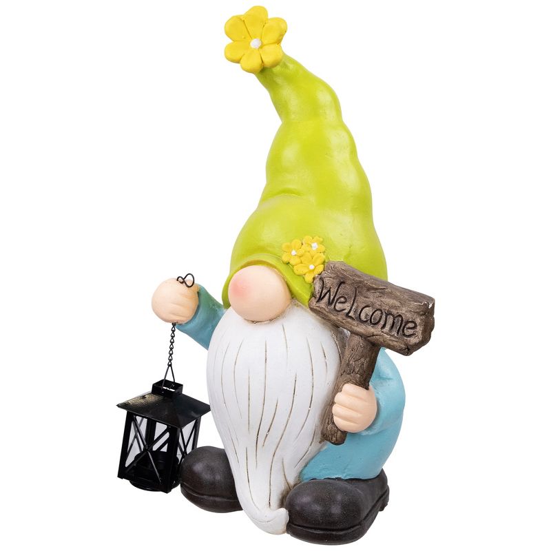 Northlight Welcome Gnome with Lantern Outdoor Garden Statue - 17.75", 4 of 9