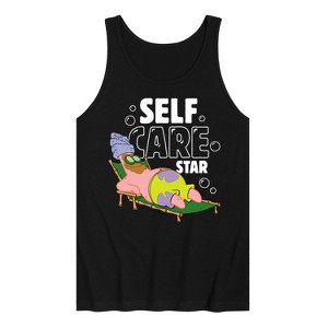 Men's - SpongeBob SquarePants - Self Care Star Graphic Tank Top - 1 of 4