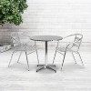 Flash Furniture Mellie 27.5'' Round Aluminum Indoor-Outdoor Table with Base - 2 of 4