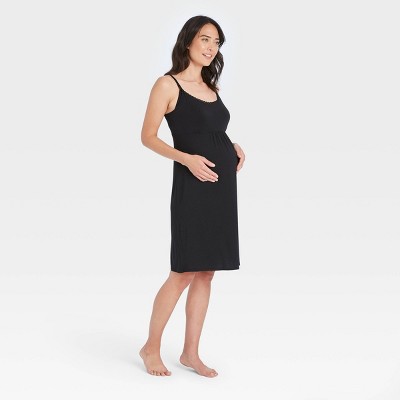 Drop Cup Nursing Maternity Chemise - Isabel Maternity by Ingrid & Isabel™ Black XXL
