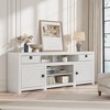 Homhougo Farmhouse TV Stand for 75/80 Inch TVs, 70" Long Entertainment Center with 4 Storage Drawers & 3 Open Shelf White - 3 of 4