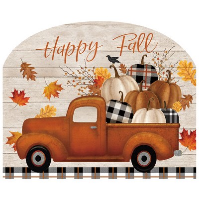 Briarwood Lane Art Sign 8.25x10.25 Happy Fall Pickup Truck For Fall Art Sign