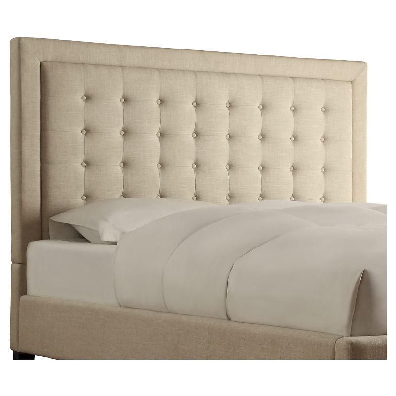 Hudson Button Tufted Headboard King Oatmeal - Inspire Q, 1 of 3