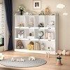 Wooden 3-Shelf Open Bookcase, Vertical Bookshelf Display Cabinet for Study or Living Room – The Pop Home - 2 of 4