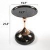 NicBex Mermaid Tail Round End Table Living Room, Metal Pedestal Side Table with Tray Top, Modern Bedroom Nightstand, Small Coffee Table, Small Table - 3 of 4