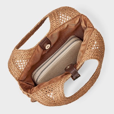 Сумки A New Day Straw Oval Shoulder Bag - A New Day™ Tan — фото 3