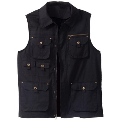 Mens V Neck Utility Gilet Waistcoat Vest Sleeveless Jacket Multi-Pocket