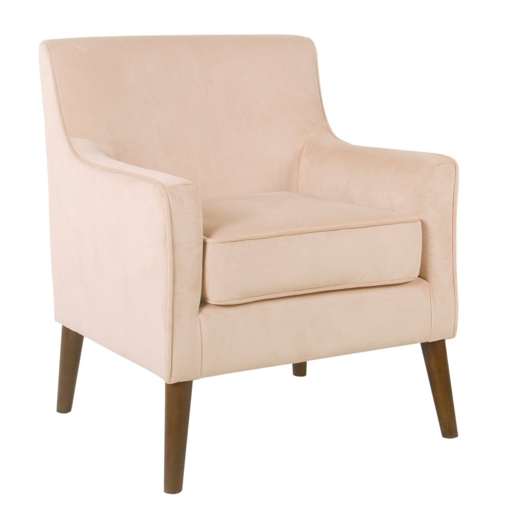 Davis Mid-Century Accent Chair Blush Velvet - HomePop was $289.99 now $217.49 (25.0% off)