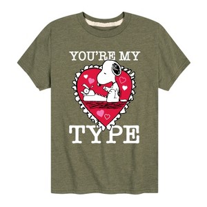 Boys' - Peanuts - You're My Type Short Sleeve Graphic T-Shirt - 1 of 4