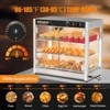 ROVSUN Commercial Food Warmer Display with Adjustable Shelf, 3-Tier Electric Countertop Warmers for Chicken, Bread, Pizza Warmer 800W 86℉-185℉ - 3 of 4