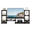 Furinno Multifunctional TV Stand for TV's up To 48" TV Console Entertainment Center Open Bookcase Shelves, Espresso/Black - 3 of 4