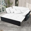 NicBex Queen Size Convertible Sofa Bed Loveseat Couch with Thicked Cushions & Side Storage,Color Blocking Sleeper Sofa for Living Room,Bedroom - 2 of 4