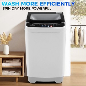 KRISRATE 17.8Lbs Portable Washing Machine, 2.4 Cu.ft Full Automatic Portable Washer with 10 Programs 8 Water Levels, Drain Pump, Glass Top Lid - 1 of 4
