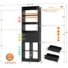 Aheaplus Closet Organizer with 2 Wooden Drawers, Walk-in Closet System with 5 Hang Rods & shelves - 2 of 4