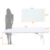 Sapphtopaz Patio Outdoor Table Folding Table Patio Dining Table Rectangular Outdoor Dining Table Picnic Table for Yard Porch Garden Patio - 3 of 4