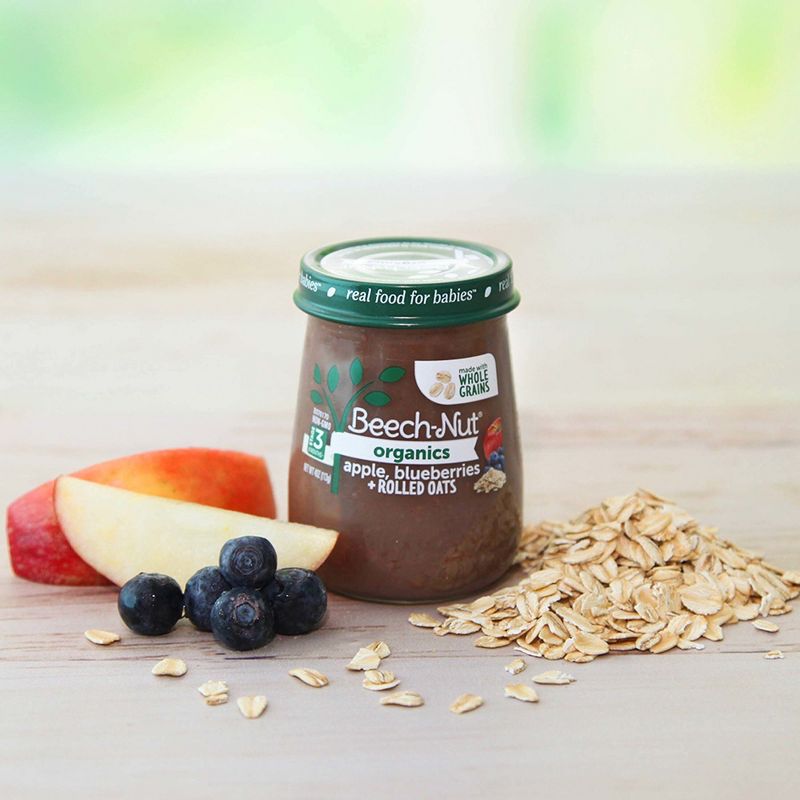 Beech-Nut Organic Apple Blueberry Oatmeal Baby Meals Jar - 4oz, 4 of 9