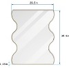 CAVINAS 30x35 Inch Bathroom Mirror with Wavy Sides,Modern Metal Frame Vanity Mirror,Wall Mirror for Bathroom,Living Room - 4 of 4