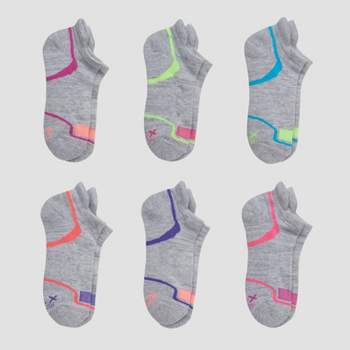 Hanes Premium Girls' 6pk Heel Shield Socks - Colors May Vary 