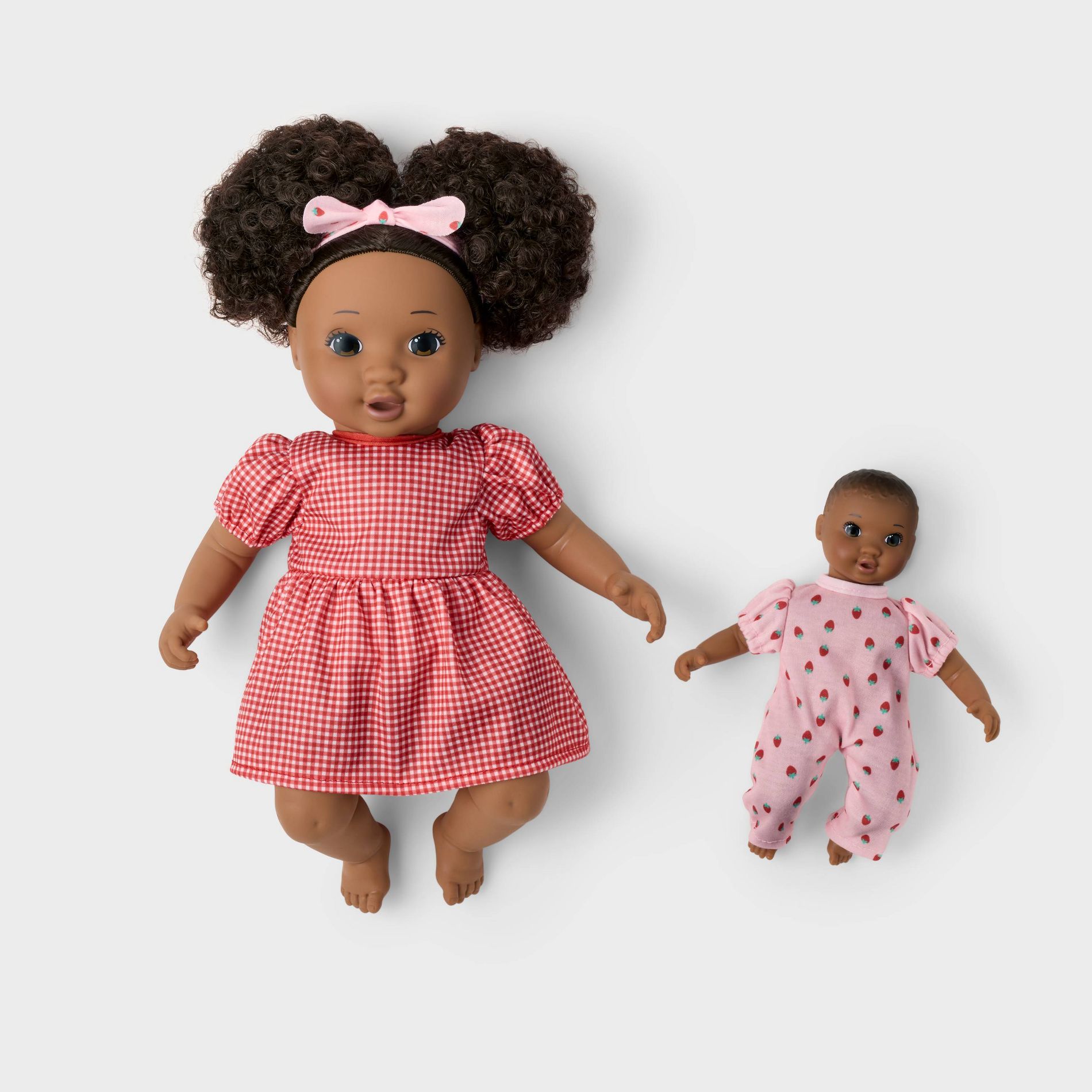 14" Dark Brown Hair/Brown Eyes Sister Doll - Gigglescape™