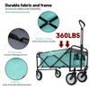 SKRAN Outdoor Sport Foldable All Terrain Pulling Pull-Along Wagons with Strapping System,Weight Capacity 225 LBS for Shopping,Garden,Camping - 2 of 4
