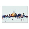 Trademark Fine Art -Michael Tompsett 'Dallas Texas Skyline Blue' Canvas Art - 2 of 3