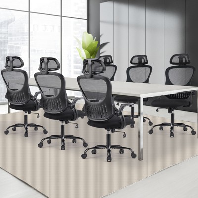 NicBex Office Chair with Wheels and Flip-up Arms,Criss Cross Chair with Highback and Adjustable Headrest,Cozy Gaming Chair,Desk Chair for Office