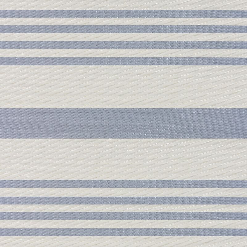 Northlight 4' x 6' Light Blue and White Striped Rectangular Outdoor Area Rug, 4 of 5