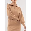 August Sky Women's Half Zip Oversized Collar Sweater Dress - 4 of 4